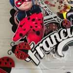 Topo de Bolo com Shaker Ladybug e Gato Noir - Image 4