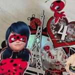 Topo de Bolo com Shaker Ladybug e Gato Noir - Image 2