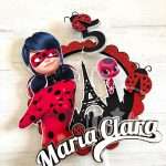 Topo de Bolo Ladybug
