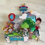 Topo de Bolo Patrulha Pata com Shaker e LED - Image 4