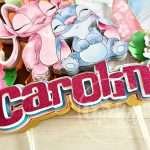 Topo de Bolo Shaker Stitch & Angel Personalizado - Image 7