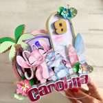 Topo de Bolo Shaker Stitch & Angel Personalizado