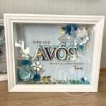Quadro Personalizado para Avós com Flores de Papel | Presente Emotivo com Nome dos Netos - Image 3