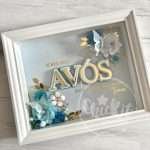 Quadro Personalizado para Avós com Flores de Papel | Presente Emotivo com Nome dos Netos - Image 4