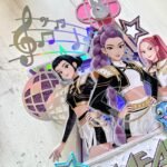 Topo de Bolo K-Pop Shaker com Brilho - Image 2