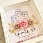 Quadro Personalizado Dia da Mãe com Ilustração e Flores 3D | Presente Único para Mãe - Image 5