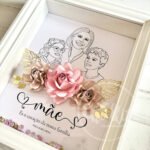 Quadro Personalizado Dia da Mãe com Ilustração e Flores 3D | Presente Único para Mãe - Image 6