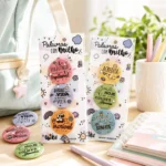 pack de 3 crachás ou Ímans motivacionais em cartão de apresentação Chickit