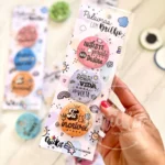 cartão de apresentação do pack de crachás ou Ímans motivacionais