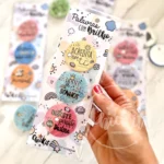 cartão de apresentação do pack de crachás ou Ímans motivacionais