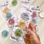 cartão de apresentação do pack de crachás ou Ímans motivacionais