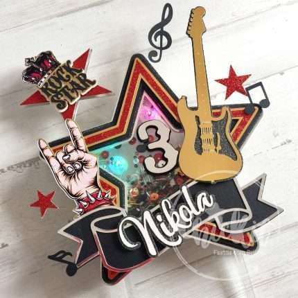 Topo de Bolo Rock & Roll