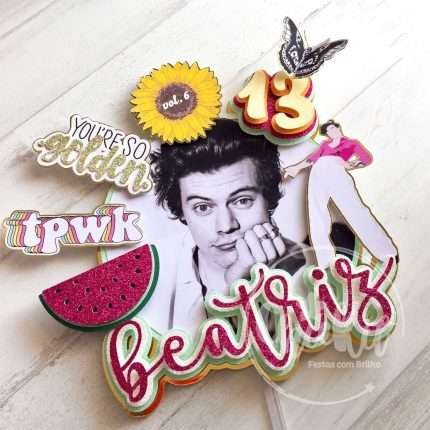 Topo de Bolo Harry Styles