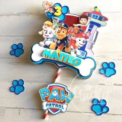 Topo de Bolo Patrulha Pata