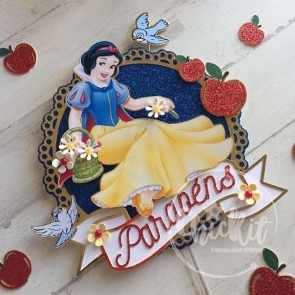 Topo de Bolo Branca de Neve