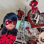Topo de Bolo com Shaker Ladybug e Gato Noir - Image 2