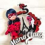 Topo de Bolo Ladybug