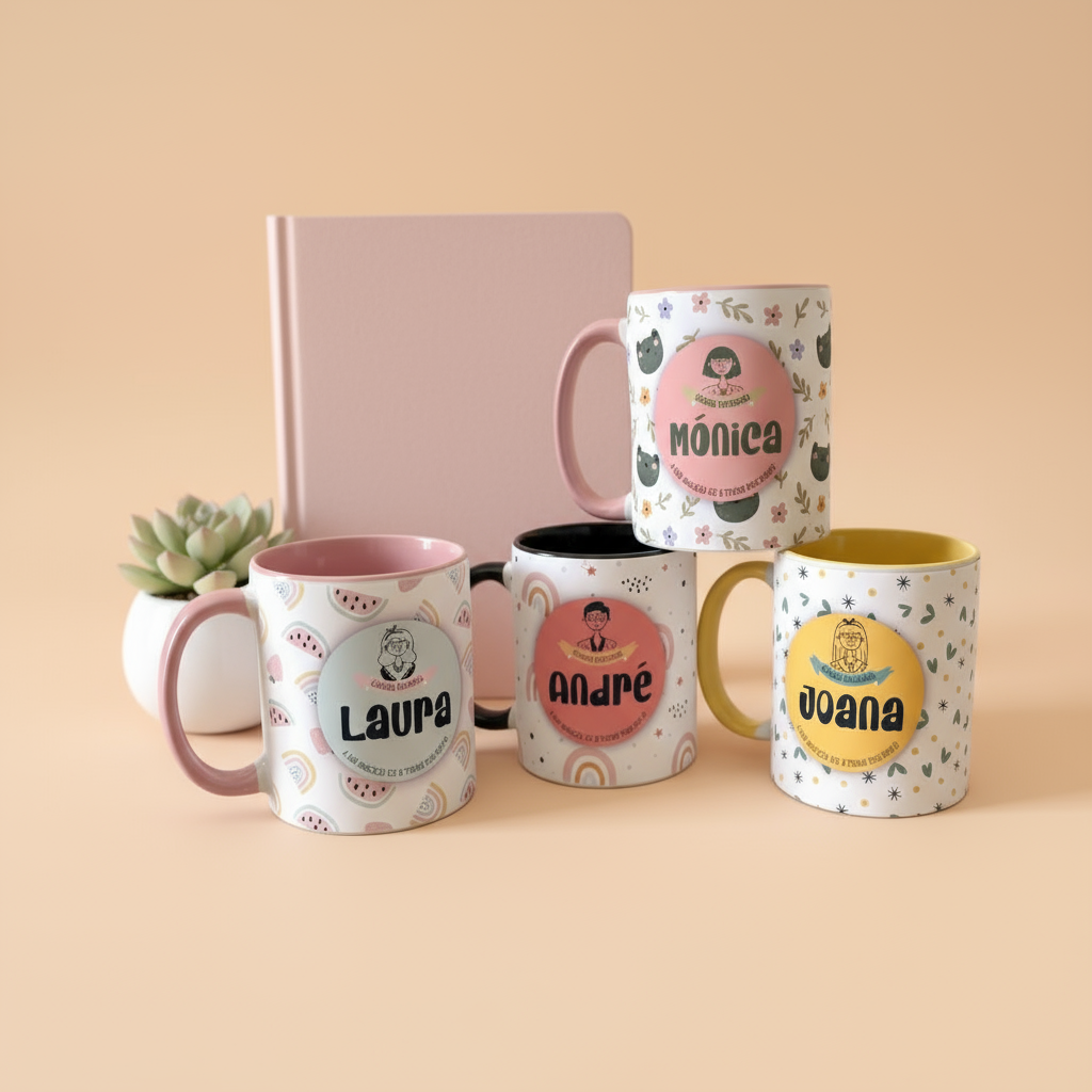 Caneca Personalizada “A Tua Dedicação Faz o Mundo Mais Bonito”  300ml