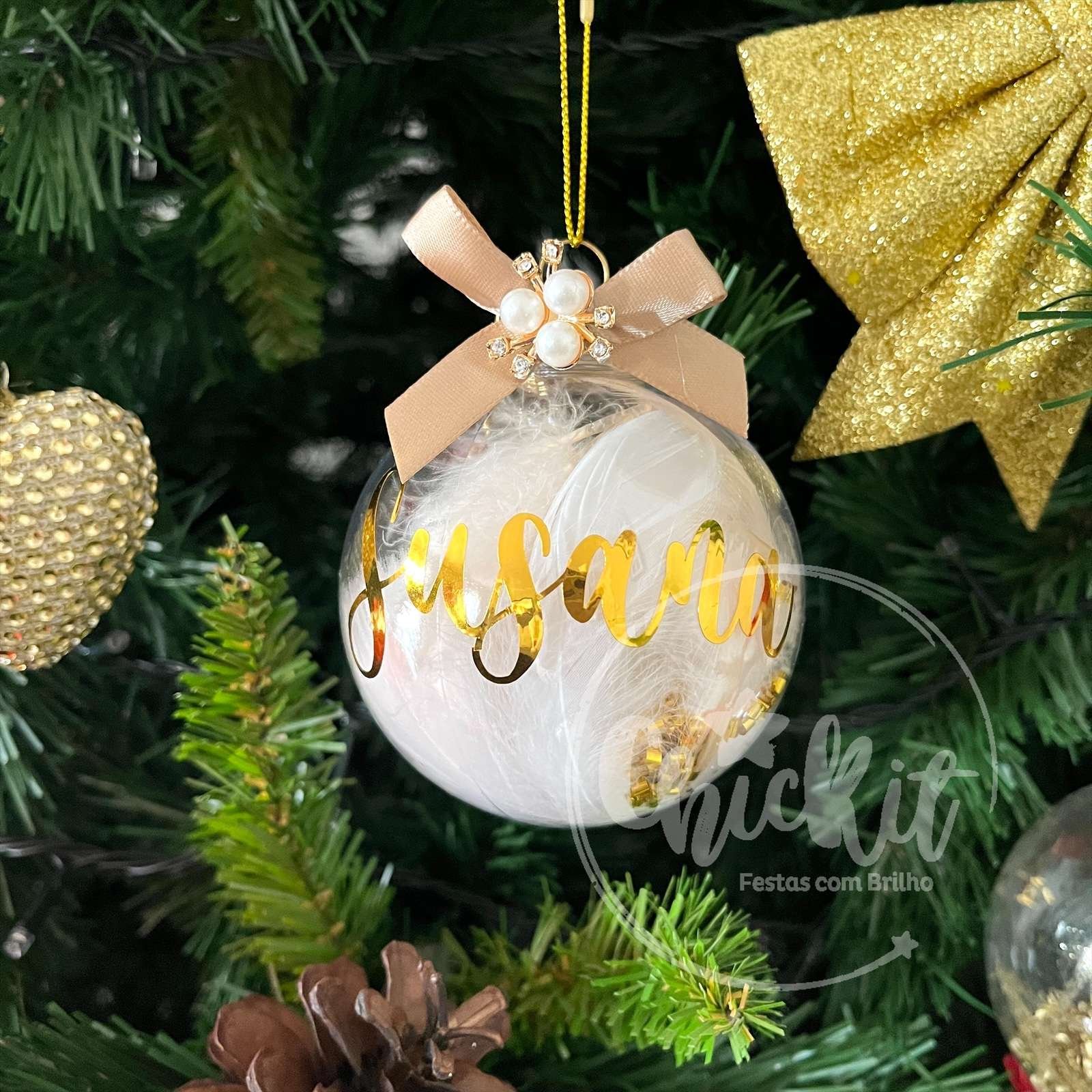 Bola de Natal Personalizável (8cm)